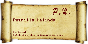 Petrilla Melinda névjegykártya