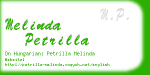 melinda petrilla business card